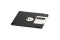 One black and silver floppy disk