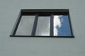 One black square large window