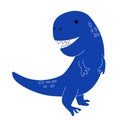 One blue animal is a tyrannosaurus dinosaur
