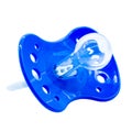 One blue plastic soother or dummy Royalty Free Stock Photo