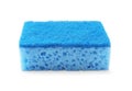 One blue sponge isolated on white. Cleaning tool Royalty Free Stock Photo