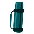 One blue thermos for a hike