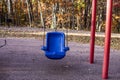 One blue toddler swing at Triad Park