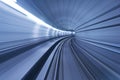 One blue tunnel in high speed Royalty Free Stock Photo