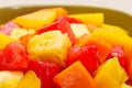 One bowl of Mixed tropical fruit salad Royalty Free Stock Photo