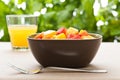 One bowl of Mixed tropical fruit salad Royalty Free Stock Photo