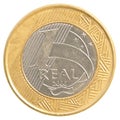 One Brazilian real coin