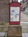 One of Brechin`s City Information Signs found in several key spots in the City. Royalty Free Stock Photo