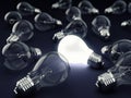 One Bright Bulb Royalty Free Stock Photo