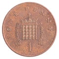 One british penny coin