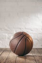 one brown basketball ball Royalty Free Stock Photo