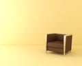 One brown chair