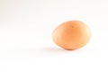 One brown egg isolated white background Royalty Free Stock Photo