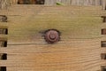 One brown iron rusty bolt with nut Royalty Free Stock Photo