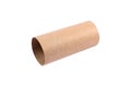 one brown paper roll isolated on white Royalty Free Stock Photo