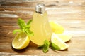 Summer healthy non alcoholic cocktails, citrus infused water drinks, lemonades with lime lemon or orange, diet detox beverages. Royalty Free Stock Photo