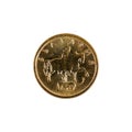 One bulgarian stotinka coin 2000 isolated Royalty Free Stock Photo