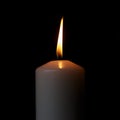 One burning candle Royalty Free Stock Photo