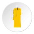 One candle icon circle Royalty Free Stock Photo