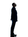 Business man standing silhouette isolated Royalty Free Stock Photo