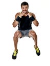 Fitness man cardio boxing exercises isolated Royalty Free Stock Photo