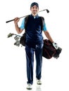 Man golfer golfing isolated withe background Royalty Free Stock Photo