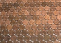 One cent Euro coins pattern Royalty Free Stock Photo