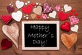 One Chalkbord, Many Red Hearts, Happy Mothers Day