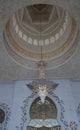 One of the chandeliers of the Great Mosque in Abu Dhabi, United Arab Emirates. Royalty Free Stock Photo