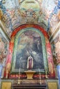 One of the chapels covered with frescos in the nave of the Hospital de Jesus Cristo Church.