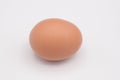 One chicken egg against a white background Royalty Free Stock Photo