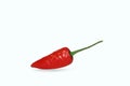 single chili peppers white background Royalty Free Stock Photo