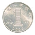 one Chinese jiao coin Royalty Free Stock Photo
