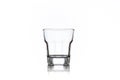 One clean empty shot glass on white background Royalty Free Stock Photo