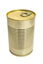 One closed metallic tin