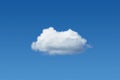 One cloud among blue sky Royalty Free Stock Photo