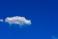 One cloud against the blue sky