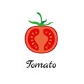 One color vector food, allergens and ingredients icon: tomato