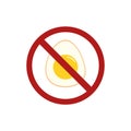 One color vector food icon, allergens and ingredients eggs