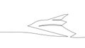 One continuous line combat drone low poly concept. Unmanned military aerial vehicle battlefield UAV target acquisition