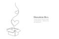 One continuous line drawing of donate box with hearts. Minimalist concept of help support and volunteer activity in