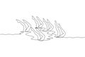 One continuous line drawing of young sporty women synchronized swimmer perform beauty leg movement in the water pool. Healthy Royalty Free Stock Photo