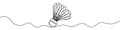 One continuous line illustration of a badminton shuttlecock. Line art of badminton shuttlecock Royalty Free Stock Photo