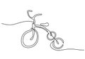 One continuous single line of Tricycle for kids toy isolated on white background Royalty Free Stock Photo