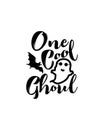 One Cool Ghoul. Hand drawn typography poster design. Premium Vector Royalty Free Stock Photo