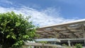 One corner of the Yogyakarta International Airport roof design Royalty Free Stock Photo