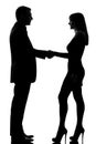 One couple man and woman handshake Royalty Free Stock Photo