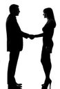 One couple man and woman handshake Royalty Free Stock Photo