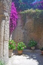 One of the courtyards of the famous Aragonese castle