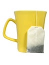 One cup whit tea bag